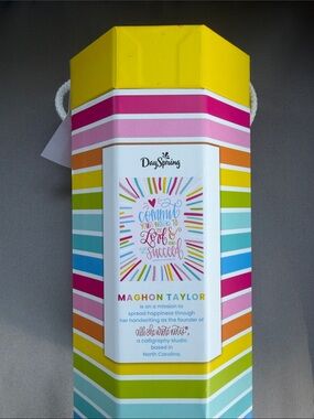 Maghon Taylor Multicolor Striped Gift Box - Yellow Accent